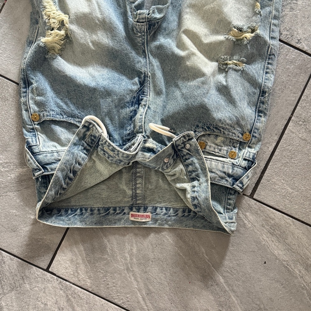 True Religion Bobbi Double Waistband distressed baggy jeans - Picture 2 of 5